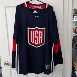 Adidas USA Hockey Jersey in Navy and Red